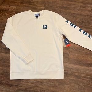 Burton Fat Tire White Sweatshirt Size XL